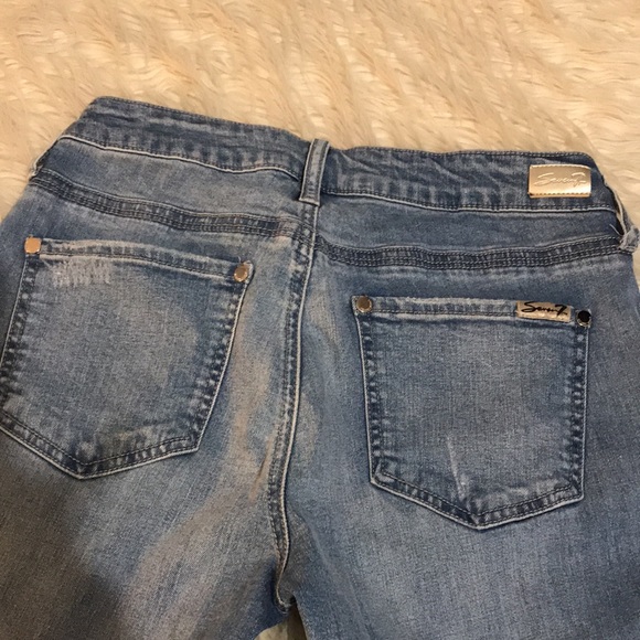 Seven 7 Skinny Distressed Fray Jeans - Picture 10 of 11